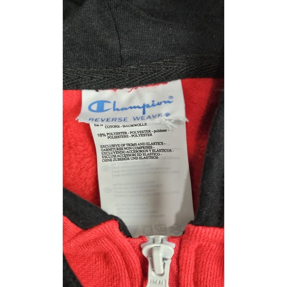 Champion‎ Hoodie Mens 2XL Reverse Weave Red Black Boxing Making The Cut Full-Zip - Picture 3 of 6